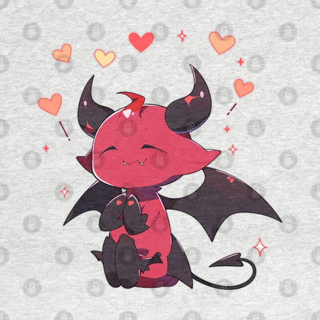 Kawaii demon in love by Retroprints